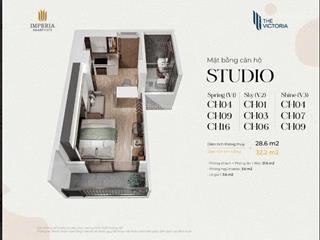 Căn studio 27.5m2 giá chỉ 2.4 tỉ thu về , tiến độ giãn , tầng đẹp , đông nam  0946 578 ***