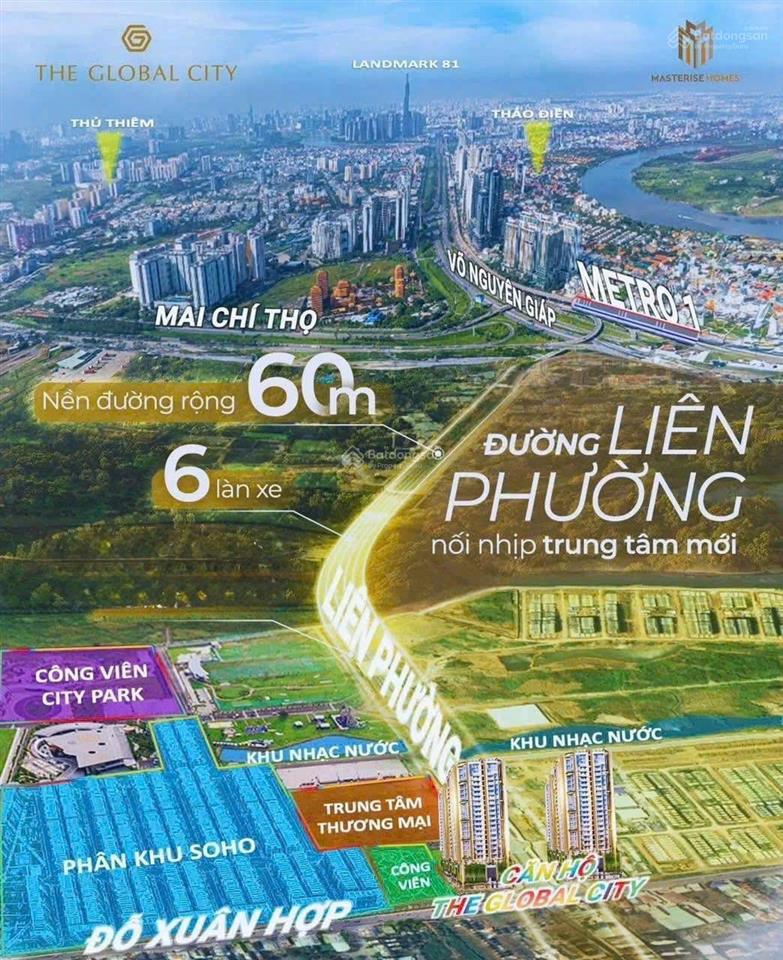Bán căn 2pn giá tốt tại masteri grand view chỉ từ 9 tỷ khu đô thị the global city