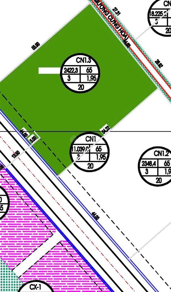 Chuyển nhượng 2423m2, đất công nghiệp khu thạch thất quốc oai, hà nội