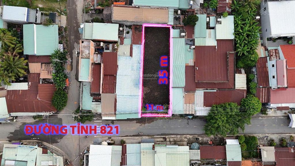 385m2 đất thổ cư, mặt tiền đt 821 tại chợ lộc giang, đức hòa.