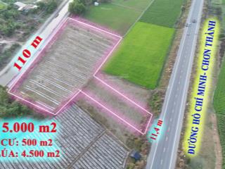 Hàng cực hiếm 5000m2 thổ cư hai mặt tiền đường gần trung tâm hành chính mới đức hòa, long an