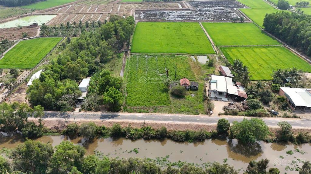 Lô đất nhà vườn, mặt tiền đường nhựa view sông vàng cỏ, trung tâm huyện đức huệ, hàng hiếm