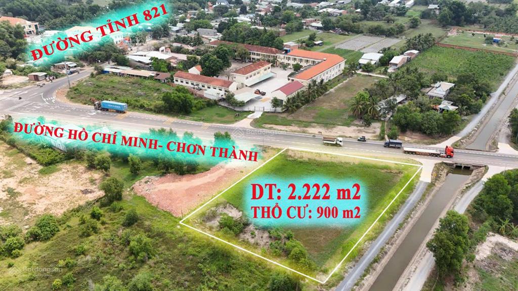 Lô đất 2.222 m2 thổ cư, 3 mặt tiền đường hồ chí minh đức hòa, đáng mua, đáng đầu tư...