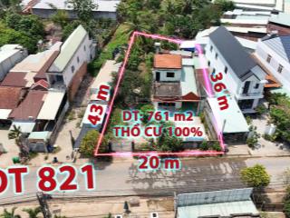 761 m2 đất thổ cư, mặt tiền đt 821 đức hòa, giá ngộp
