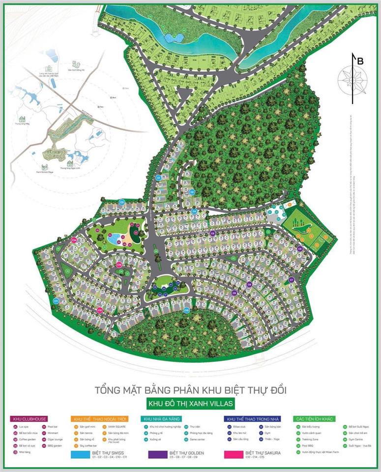 Biệt thự xanh villas khu b giá tốt 17 tỷ một căn diện tích 214 m2 sẵn sổ lâu dài bàn giao ngay