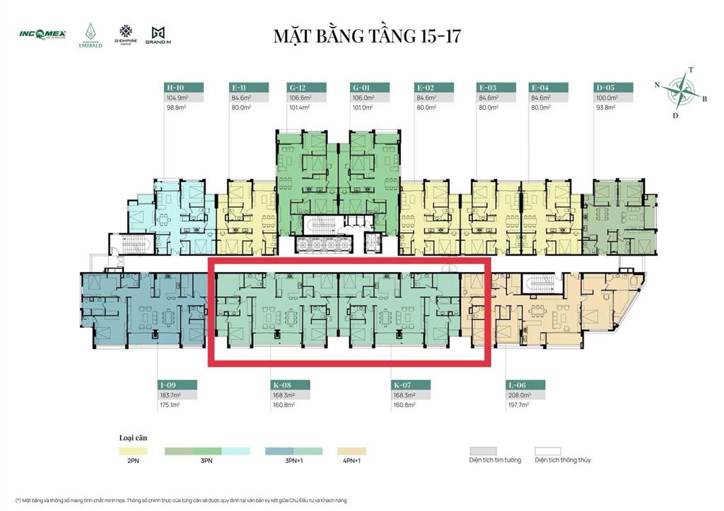 Căn hộ 2pn siêu đẹp northern emerald trung tâm của long biên và đối diện aeon mall giá hơn 90tr/m2