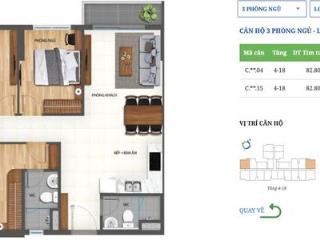 Bán căn 3pn view đông nam tầng cao giá 4 tỷ có rèm máy lạnh
