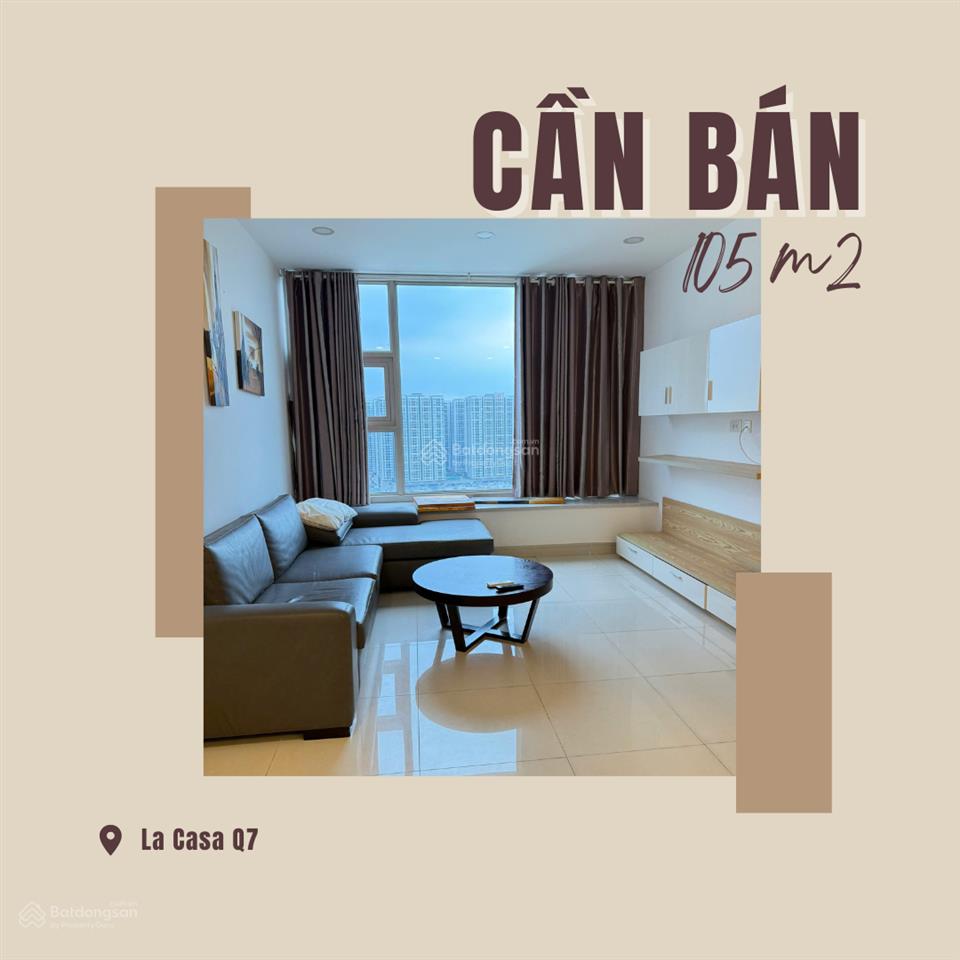 Bán căn hộ cao cấp la casa quận 7  105m² tầng cao, full nội thất đẹp  giá 5.65 tỷ