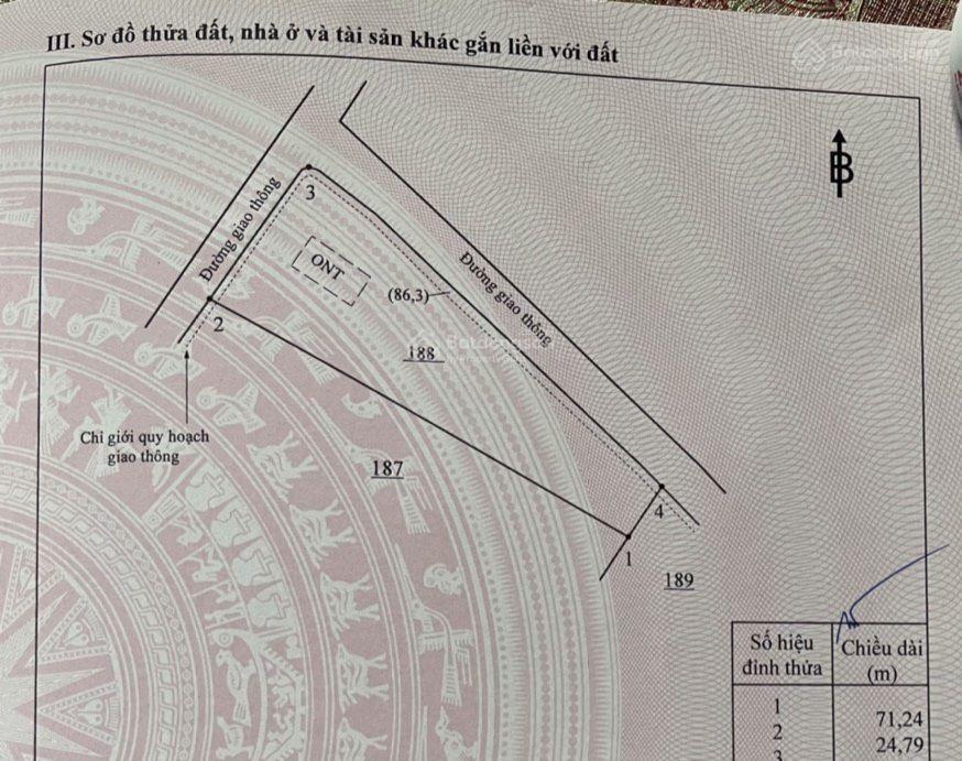 Bán đất nhà vườn lô góc 2 mặt tiền, 1.263m có 100m thổ cư tại lâm san, cẩm mỹ, đồng nai