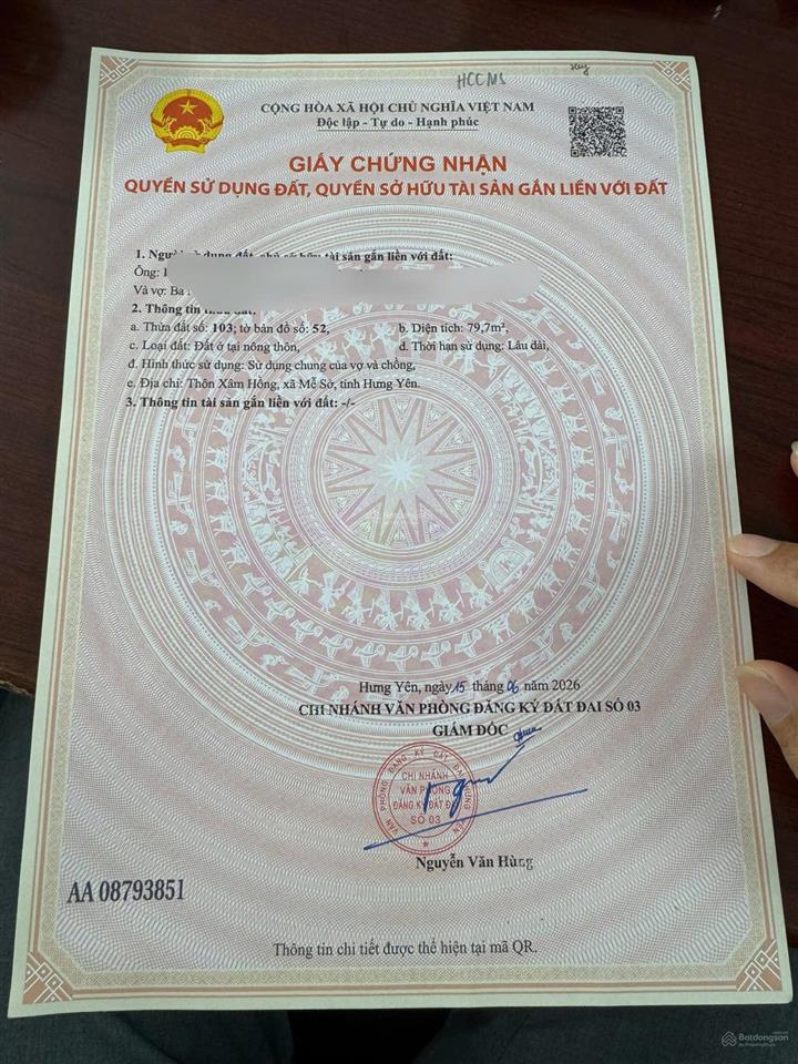 Tài chính chỉ nhỉnh 3 tỉ đất văn giang đường rộng 8m view sông hồng, giáp cầu mễ sở