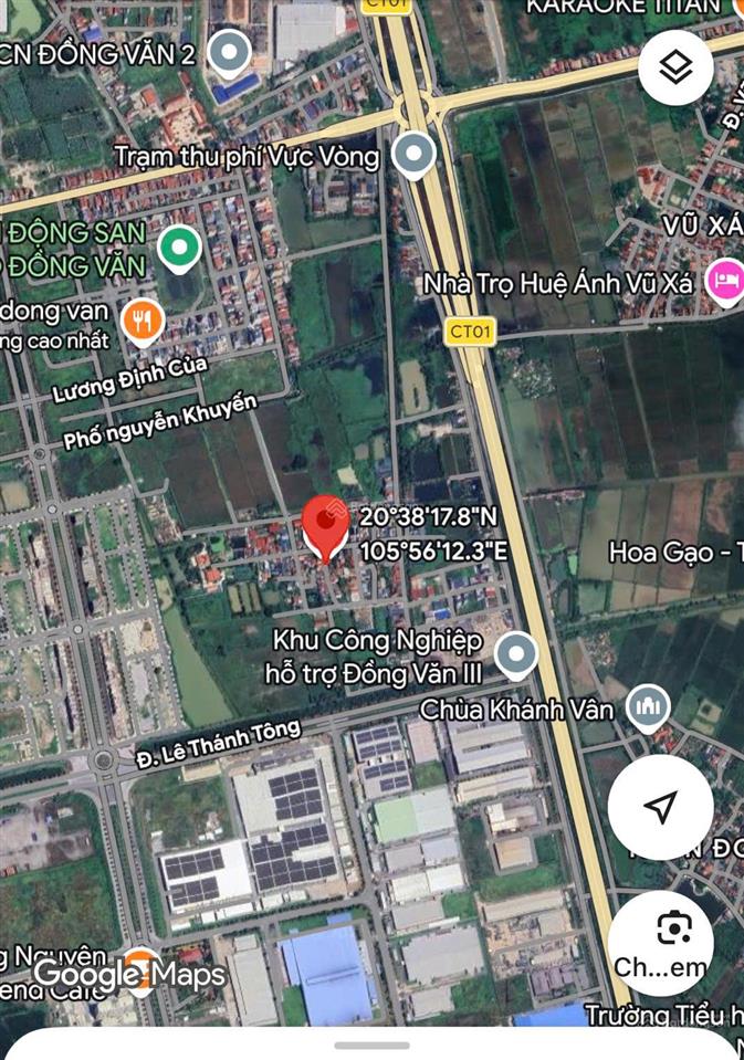 Bán lô đất tdp sa lao, đồng văn, hà nam giá đầu tư 2,5 tỷ vnđ
