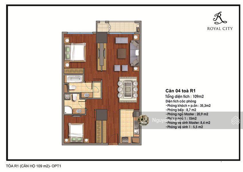 Chính chủ bán căn hộ royal city 72a nguyễn trãi, 109m², 2pn.  0936 363 ***