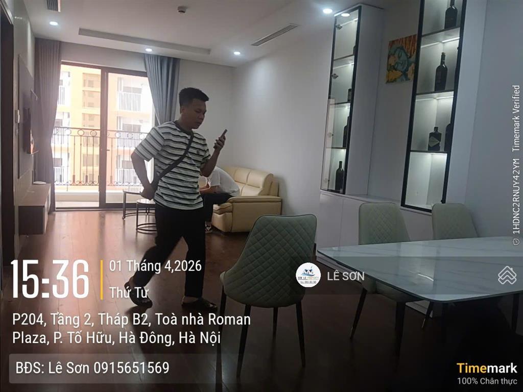 Cho thuê căn hộ roman plaza tố hữu 75m², 2pn, 2vs, full nội thất, có hầm để ô tô