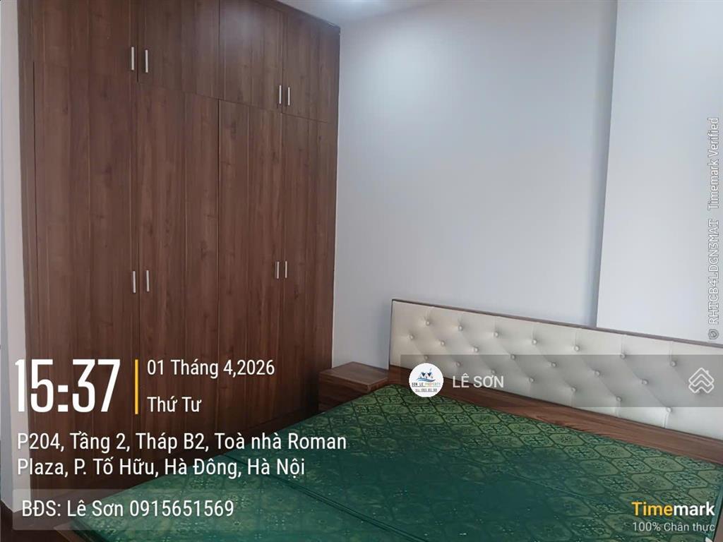 Cho thuê căn hộ roman plaza tố hữu 75m², 2pn, 2vs, full nội thất, có hầm để ô tô