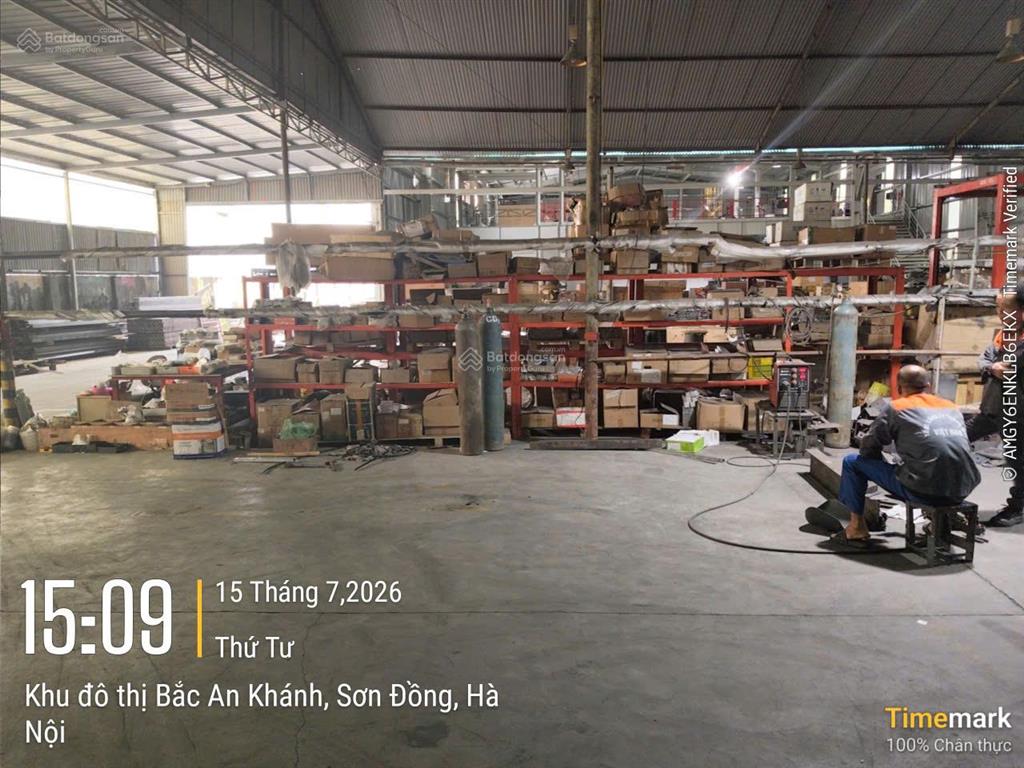 Cho thuê kho xưởng an khánh (mặt đại lộ thăng long) dt 2.100m2, xuất vat, có pccc, giá 80 nghìn/m2