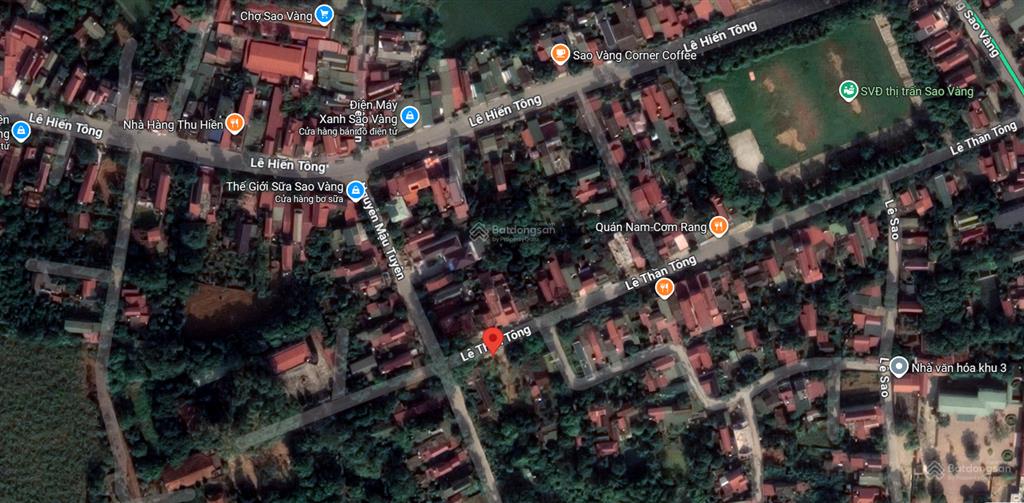 Chính chủ bán đất mặt tiền 13m phố lê thần tông, thị trấn sao vàng, ngay chợ sao vàng, full thổ cư