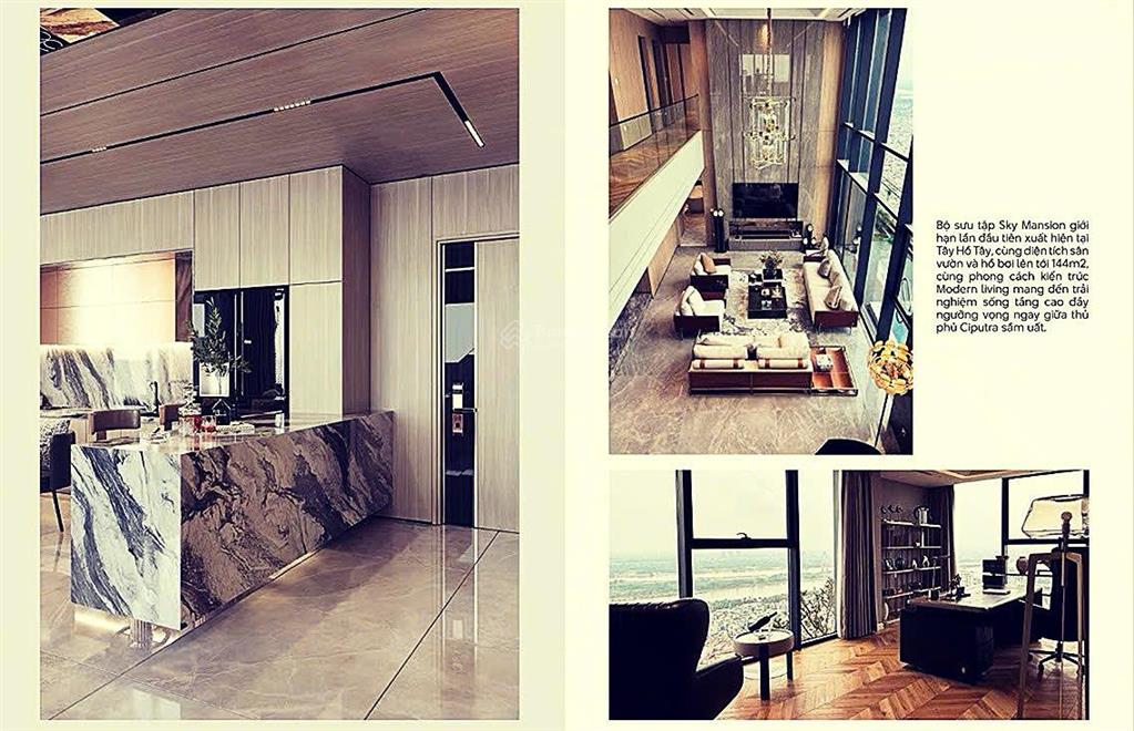 Căn hộ sky villa tại noble crystal tây hồ view sông hồng, dt 316m2 x 2 tầng, sân vườn bể bơi riêng.