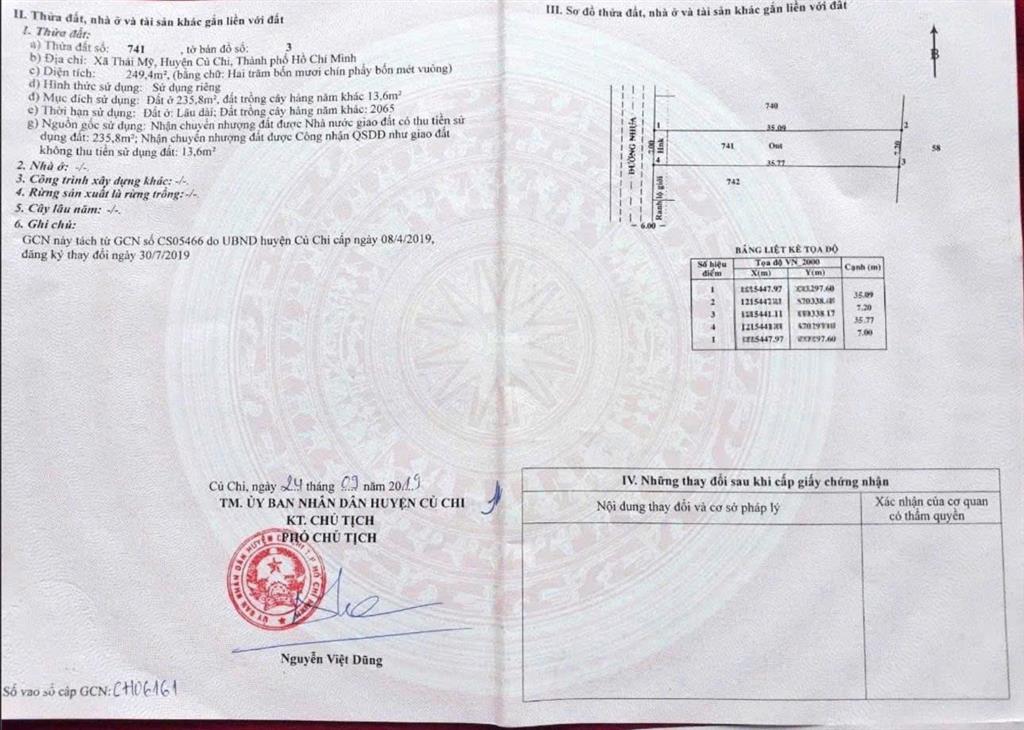 Chủ kẹt tiền bán gấp lô đất mặt tiền đường nhựa 7x35 cách trường cấp 3 chỉ 50m