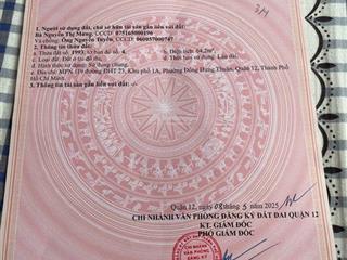 Đất đường nguyễn văn quá phường đông hưng thuận quận 12 (4,15 tỷ cho 85m2)