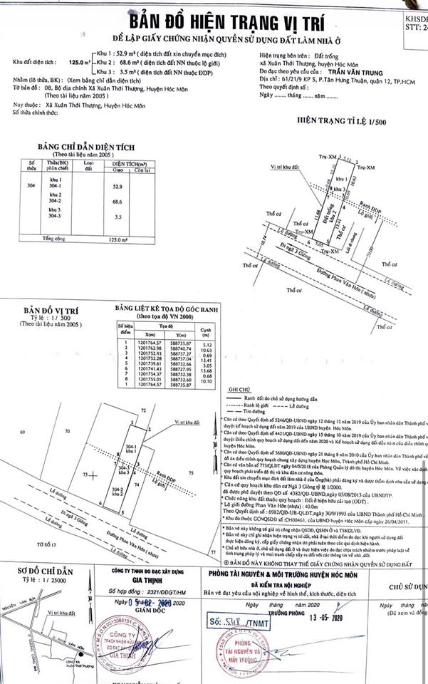 Mặt tiền đường phan văn hớn, giá chỉ 6 tỷ 800tr