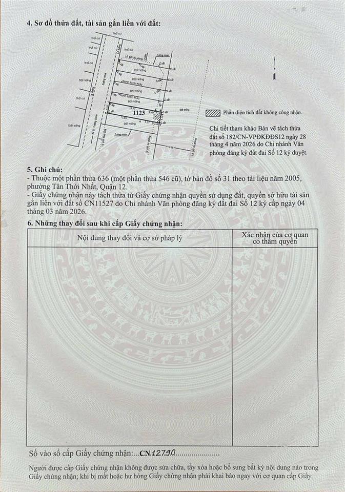 Bán đất p tân thới nhất, quận 12