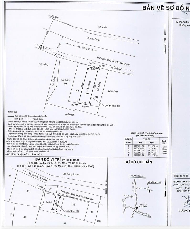 Đất mặt tiền tô ký 12 bà điểm hóc môn 5x20 (4,75 tỷ)