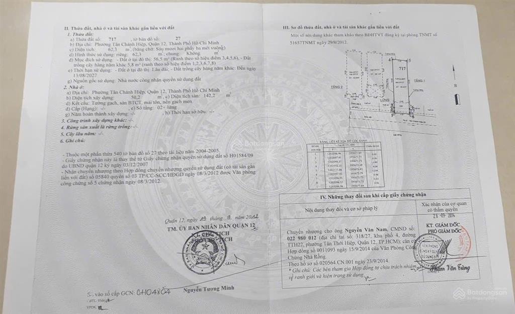 Đất bán khu dân cư an sương, phường tân hưng thuận, quận 12