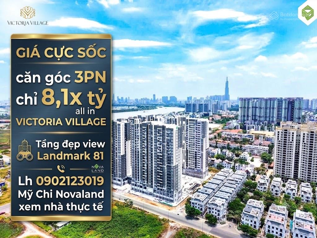 Bán căn góc 3pn chỉ 8,1x tỷ all in giá hời  victoria village