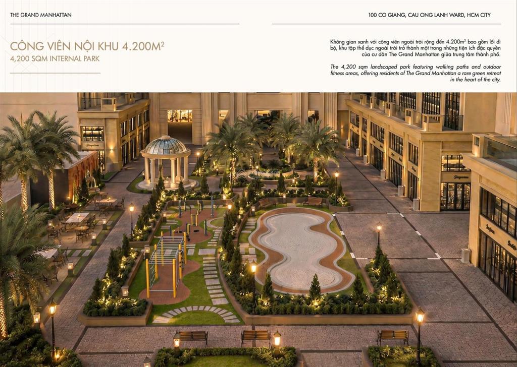 Căn hộ 3pn the grand manhattan  tặng ô đậu xe định danh. giá chỉ 16,7 tỷ.