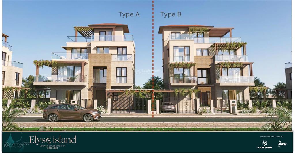 Rổ hàng vip riêng sàn nam long biệt thự view sông elyse island, tt giãn 3 năm, ck khủng 6,5%