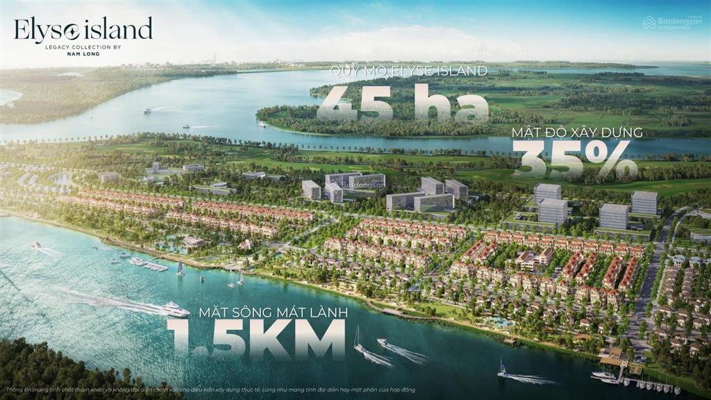 Rổ hàng vip riêng sàn nam long biệt thự view sông elyse island, tt giãn 3 năm, ck khủng 6,5%