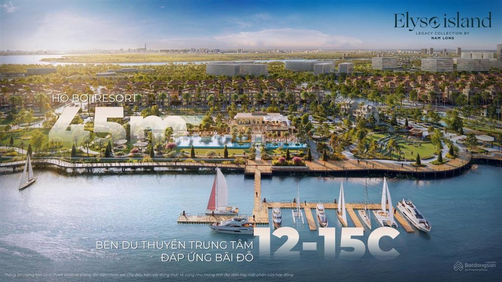 Bán dinh thự view sông elyse island, hàng hiếm, vị trí cực vip cho giới tinh hoa, mua trực tiếp cđt