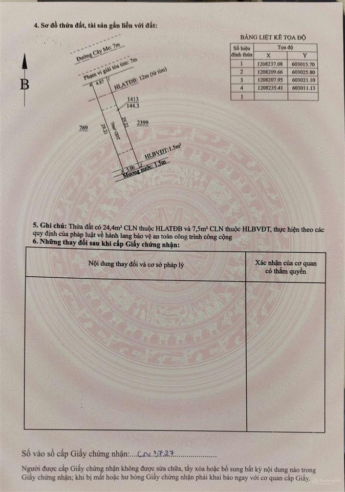 Đất cây me 5x29m thông ra cmt8 giá 4,8 tỷ bao sang tên