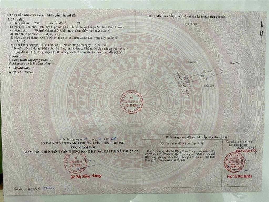 99m2 đất gần chùa bà lái thiêu đường nhựa thông giá 3 tỷ 350tr