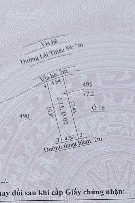 Đất kdc ngay sông sài gòn lái thiêu 77m2 full odt đường nhựa 7m ô tô, giá 4 tỷ 350tr