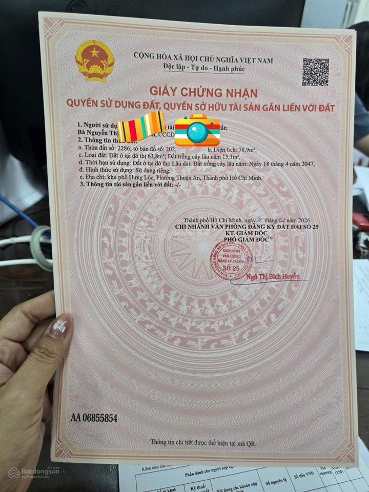 Đất hưng định 23 kế chợ búng vài trăm mét có diện tích 80m2, giá 3.3 tỷ bao sang tên sổ mới