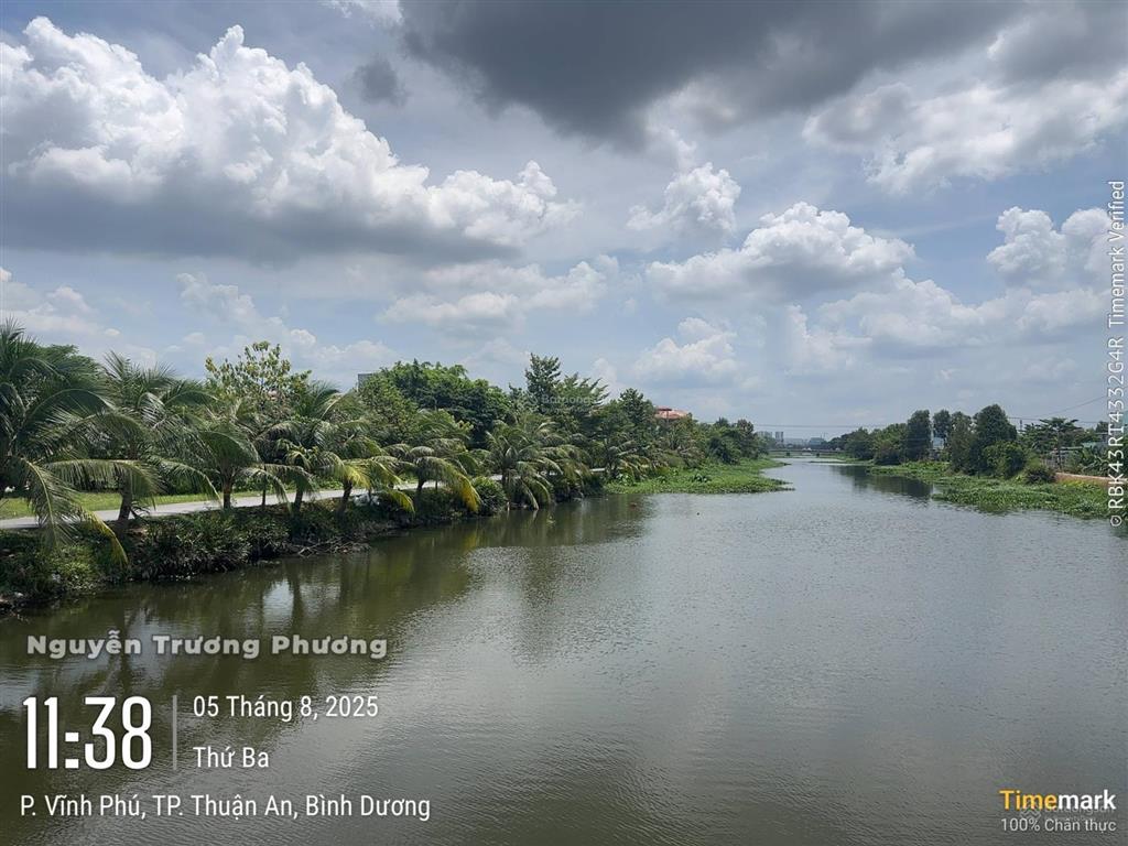 Hàng hiếm! dt 1.531m2 (23x70m) sổ sẵn  view sông  đường nhựa 5m  cổng chào bình dương ql13