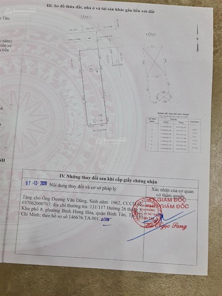 Bán nhà cấp 4 diện tích 5x21m  đang cho thuê 8tr/ tháng