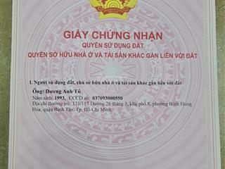 Bán nhà cấp 4 diện tích 5x21m  đang cho thuê 8tr/ tháng