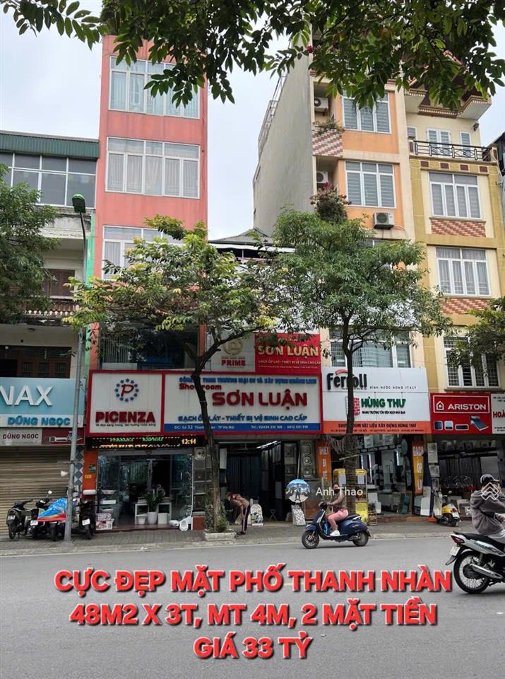 Bán nhà mặt phố thanh nhàn | 48m2 | mặt tiền 4m | giá 33 tỷ