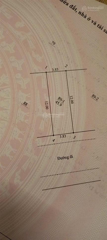 Chính chủ bán đất dịch vụ dương nội, hà đông. dt 45.9 m2. giá 7x nhỏ