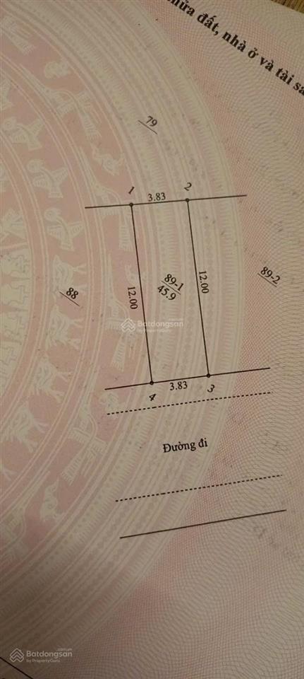 Chính chủ bán 45.9 m2 đất dịch vụ dương nội, hà đông, hà nội giá 1.6 tỷ
