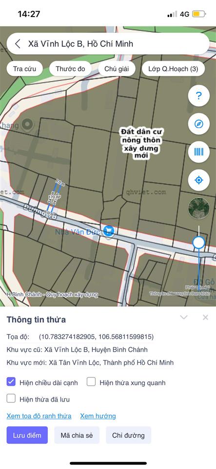 Bán 164,6m2 đất nông nghiệp  quy hoạch thổ ở bình chánh 2tỷ120