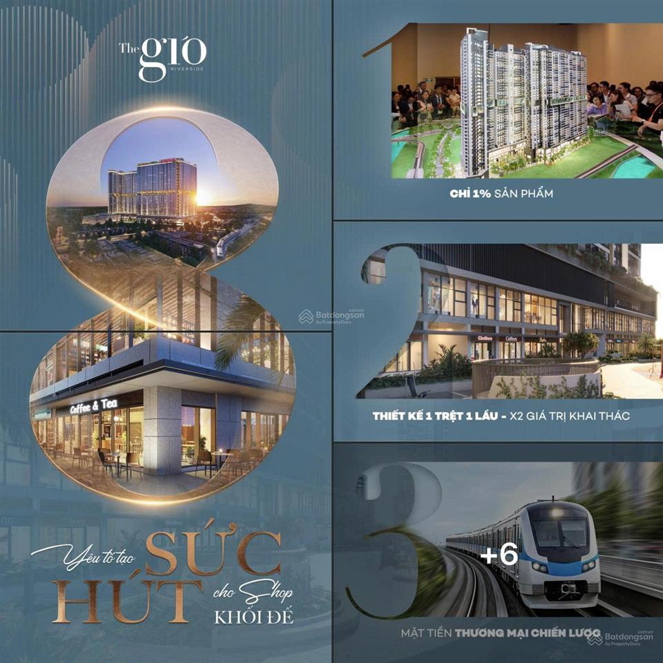 Shophouse the gió riverside, mặt tiền đường vđ3, đối diện ga metro, phục vụ hơn 12.000 cư dân
