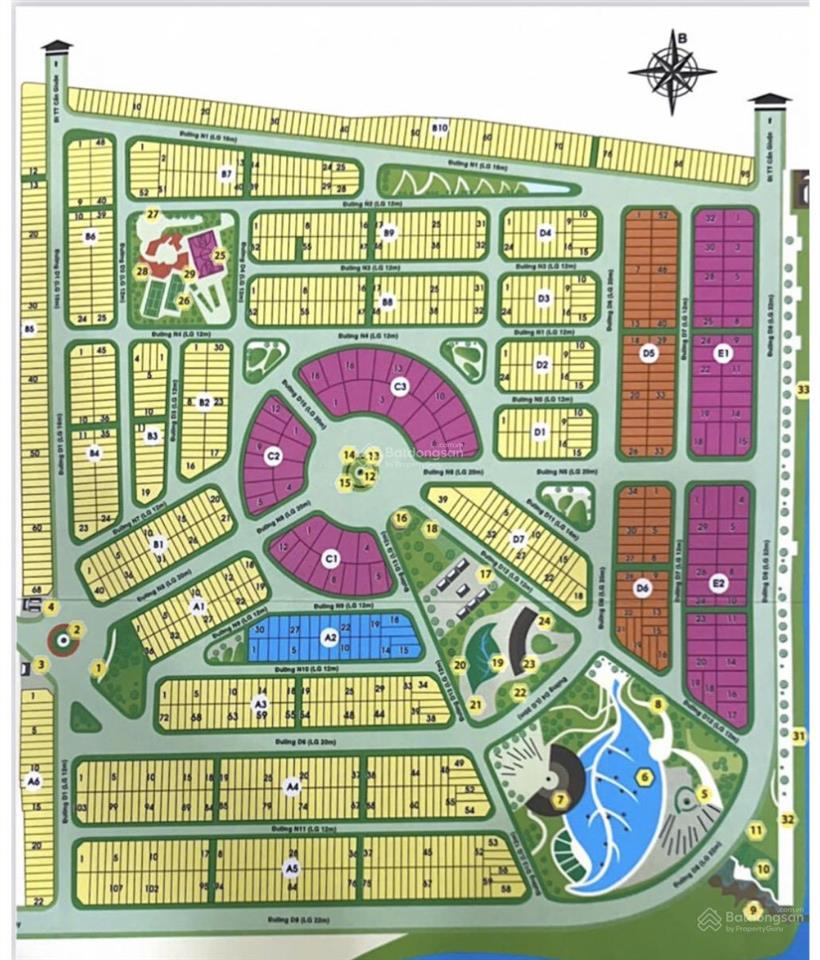 Chính chủ cần bán lô d1.16 , diện tích 80m2, đường n6 20m, view vườn hoa , sổ đỏ sẵn.