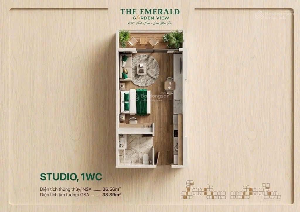 Căn hộ the emerald garden view chỉ từ 1,576 tỷ