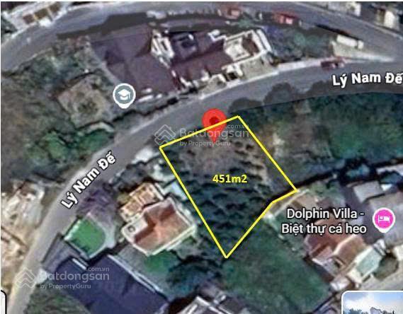 + đất biệt thự, view đẹp, dt 451m2 full thổ cư, dg lý nam đế tp đà lạt, khu phố đẹp
