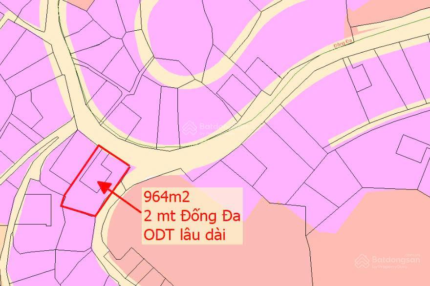 Đất đẹp xây biệt thự / khách sạn ngay trung tâm tp đà lạt, 2mt đống đa, 964m2, view đẹp toàn cảnh