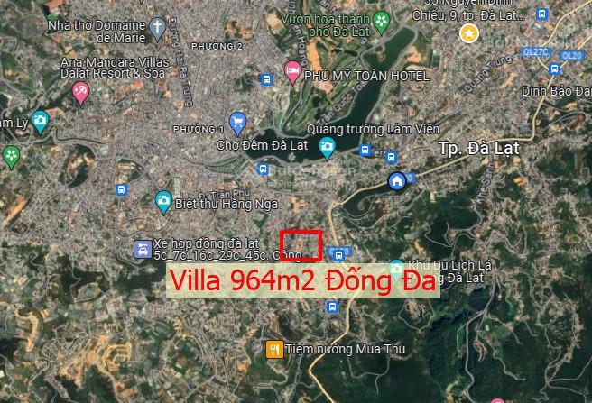Cần bán biệt thự pháp 2 mt đường đống đa, đà lạt, dt 964m2, view đẹp, gần hxh, khu phố nhà giàu