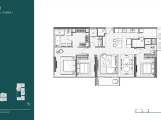 Bán căn 3pn nara residensi empire city thủ thiêm giá 42 tỷ all